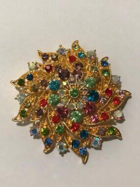 Hijab Pin Fashion Brooch Colorful PINWHEEL Costume Jewelry